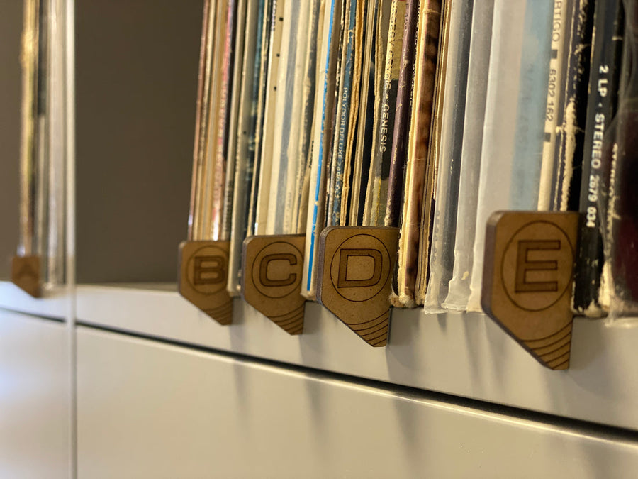 Schallplatten ABC/Register mit Untersetzer